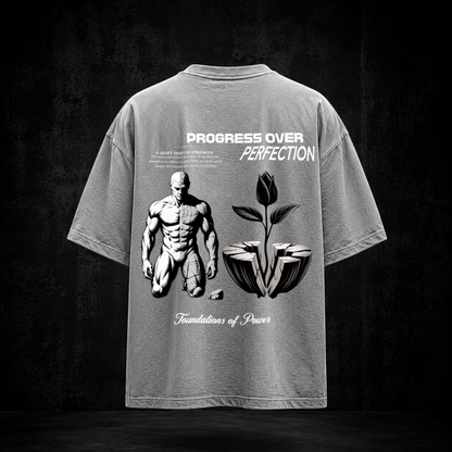PROGRESS OVER PERFECTION Oversized Shirt
