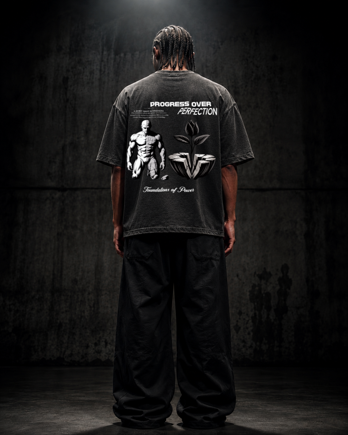 PROGRESS OVER PERFECTION Oversized Shirt