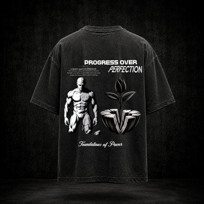 PROGRESS OVER PERFECTION Oversized Shirt