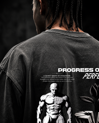 PROGRESS OVER PERFECTION Oversized Shirt