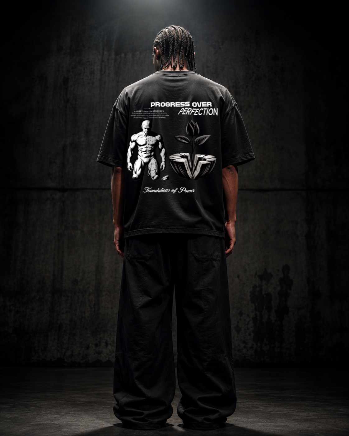PROGRESS OVER PERFECTION Oversized Shirt