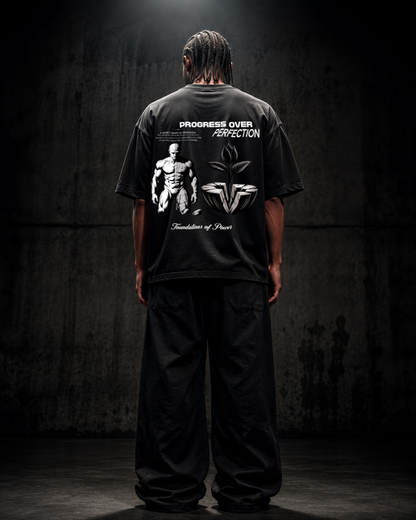 PROGRESS OVER PERFECTION Oversized Shirt