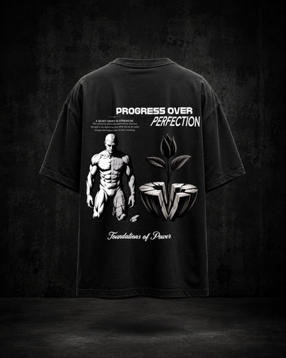 PROGRESS OVER PERFECTION Oversized Shirt