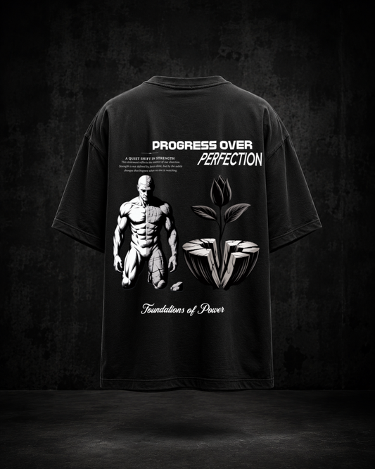 PROGRESS OVER PERFECTION Oversized Shirt